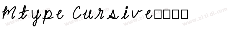 Mtype Cursive字体转换